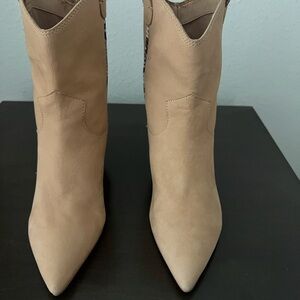 Dolce Vita Cream Ankle Booties